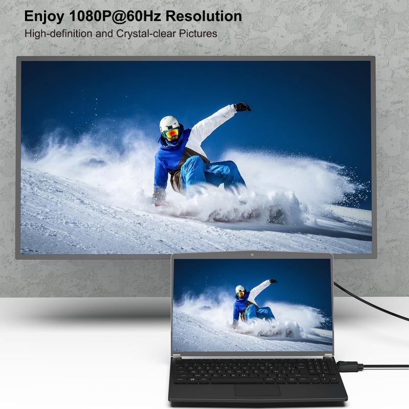 BENFEI DisplayPort to VGA 10 Feet Cable, Uni-Directional DP DisplayPort Computer to VGA Monitor Cable Male to Male Gold-Plated Cord Compatible with Lenovo, Dell, HP, ASUS and Other Brand - Image 2